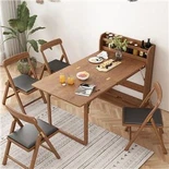 Table en bois massif pliable